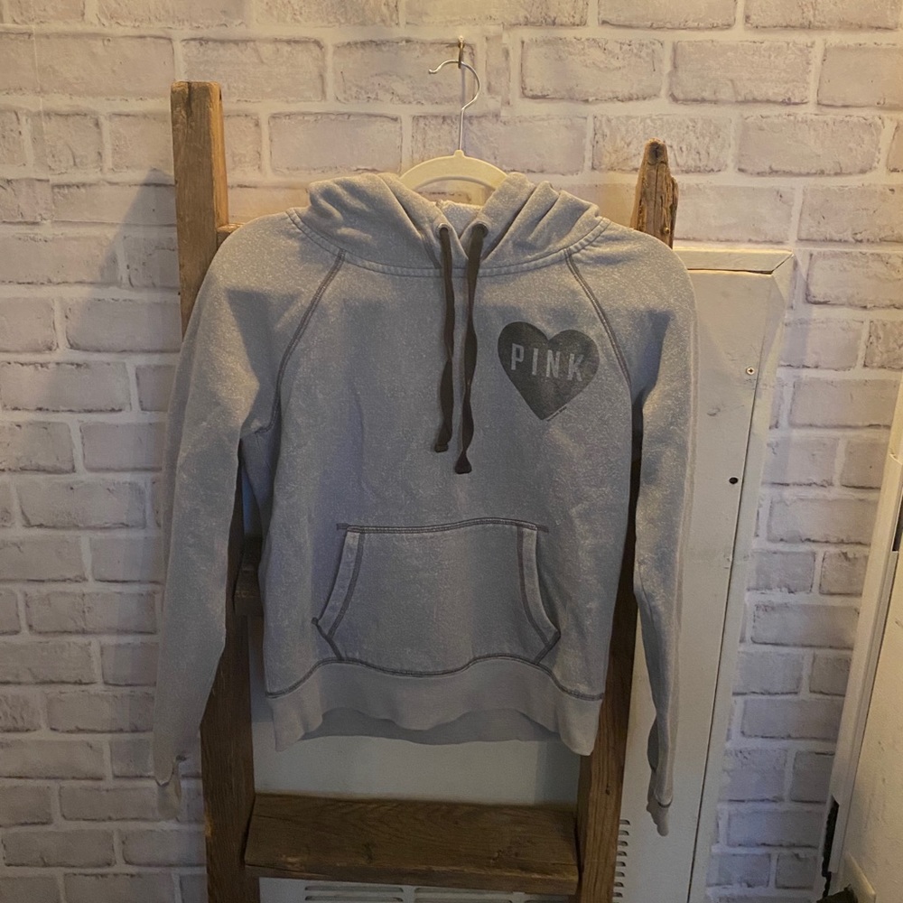 Gray PINK Pull-over Hoodie